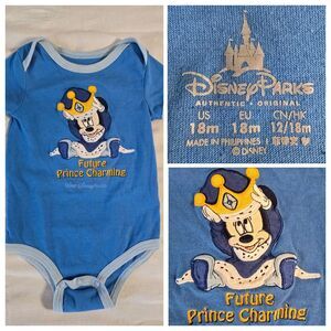 Disney Parks Mickey Mouse Bodysuit Infants 18 Months Embroidered Disney World